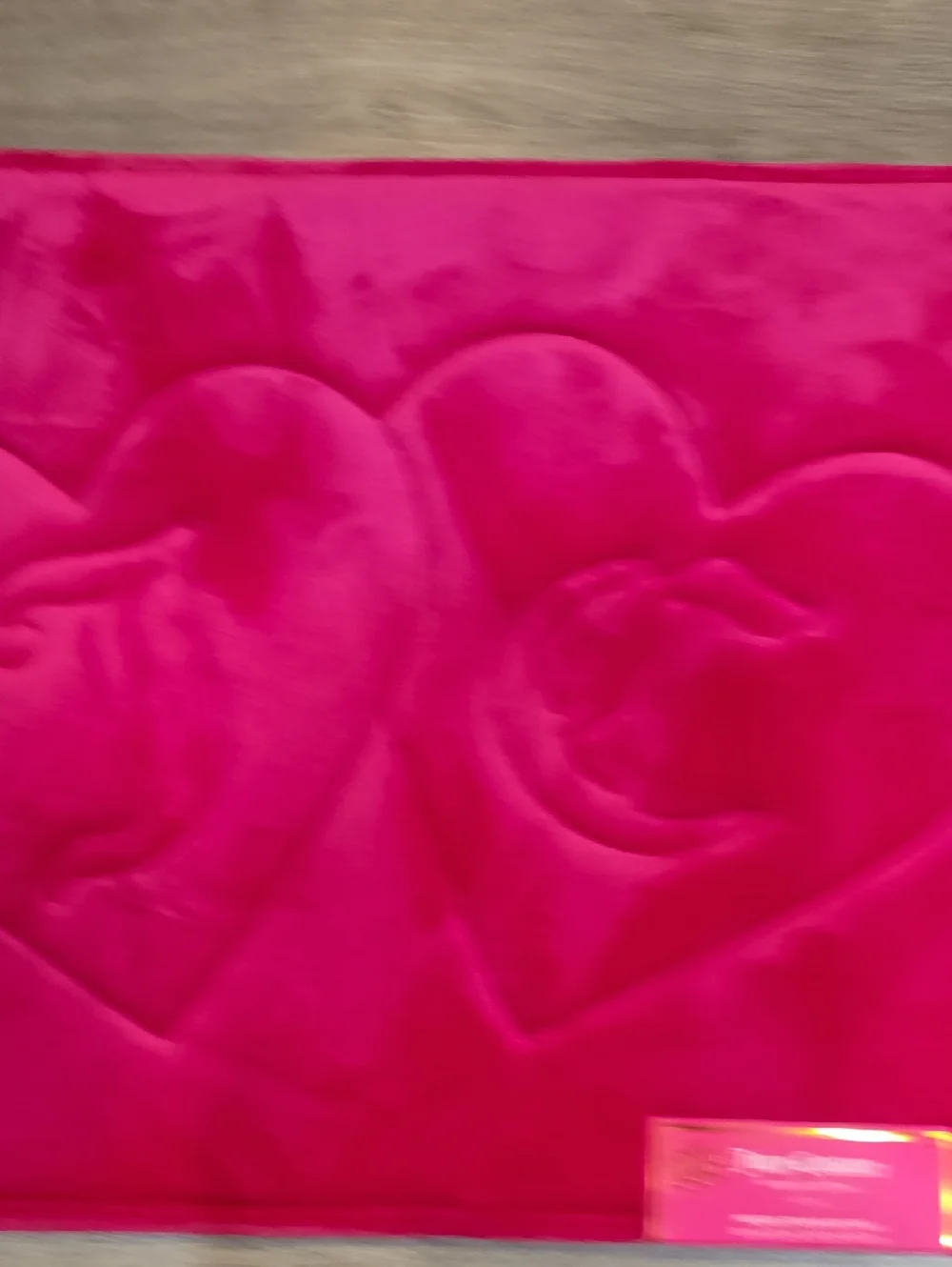 Juicy Couture Home JC Inside Connecting Hearts Embossed Plush Bath Rug- SM